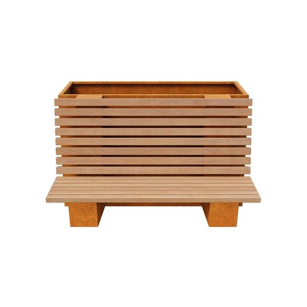 Bench-pot Corten BASTIDOR 6