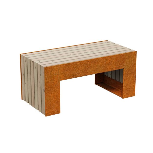 City/garden bench Corten MASETA 2