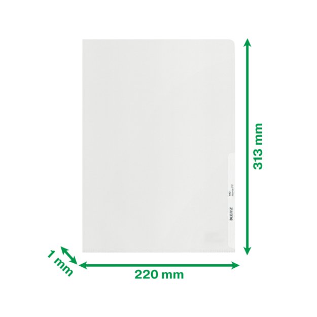 Dėklas dokumentams Leitz Recycle CO2 Neutral, A4, L formos, (pak. -25vnt.), matinės sp.