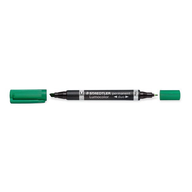 Permanentinis žymeklis STAEDTLER LUMOCOLOR DUO 348, ŽALIA