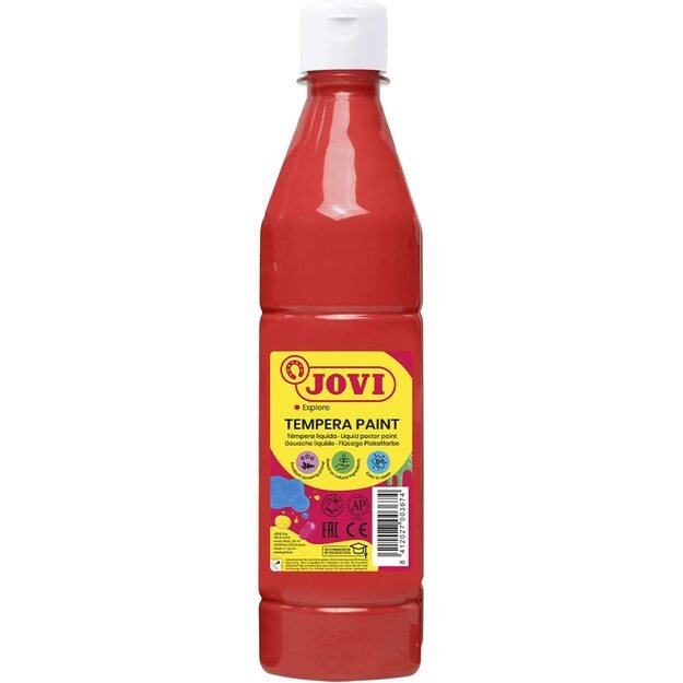 Skystas guašas buteliuke JOVI 1000 ml,  raudona sp. (vermillion)