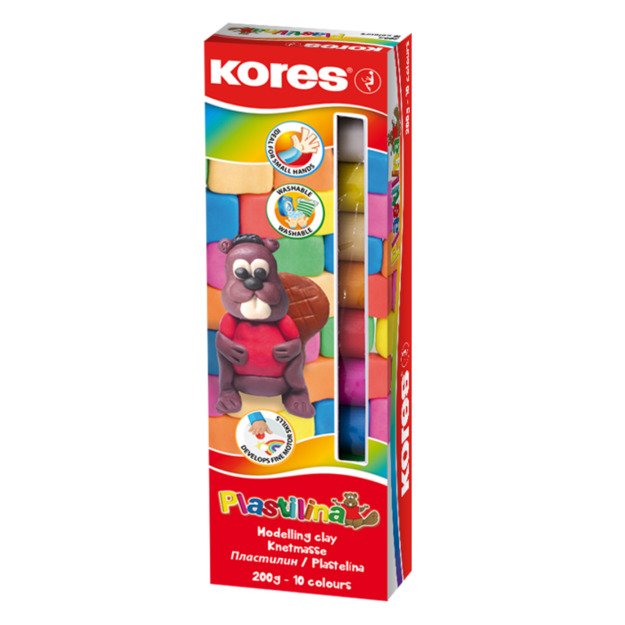 Plastilinas KORES, 10 spalvų