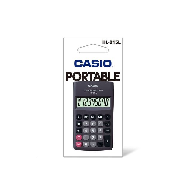 Skaičiuotuvas CASIO HL-815L, 69.5 x 118 x 18 mm, juoda