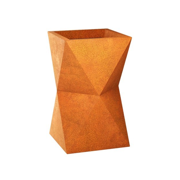 Geometric planter Corten AMPOLLETA S