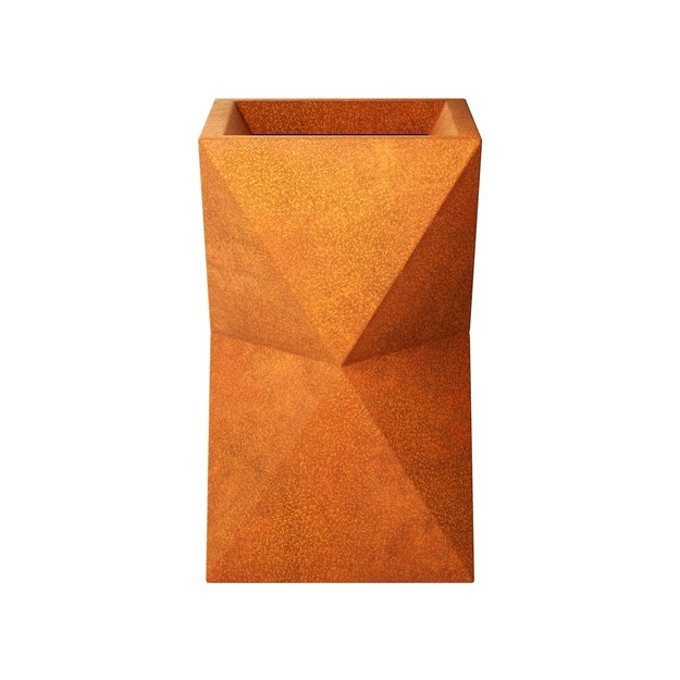 Geometric planter Corten AMPOLLETA S