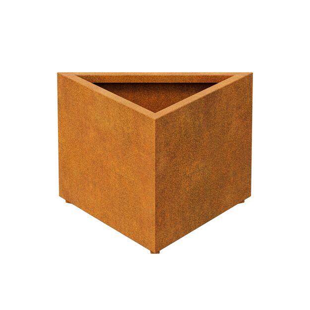 Triangular steel planter Corten TRIANGO 3