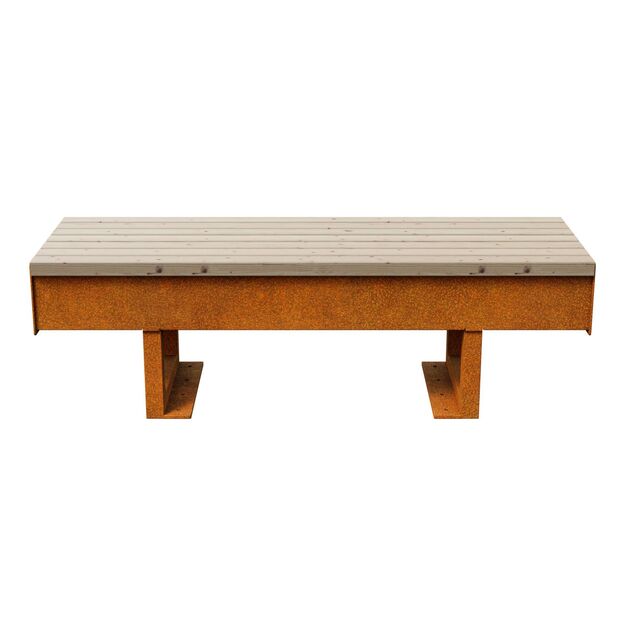 City/garden bench Corten GORDO 3
