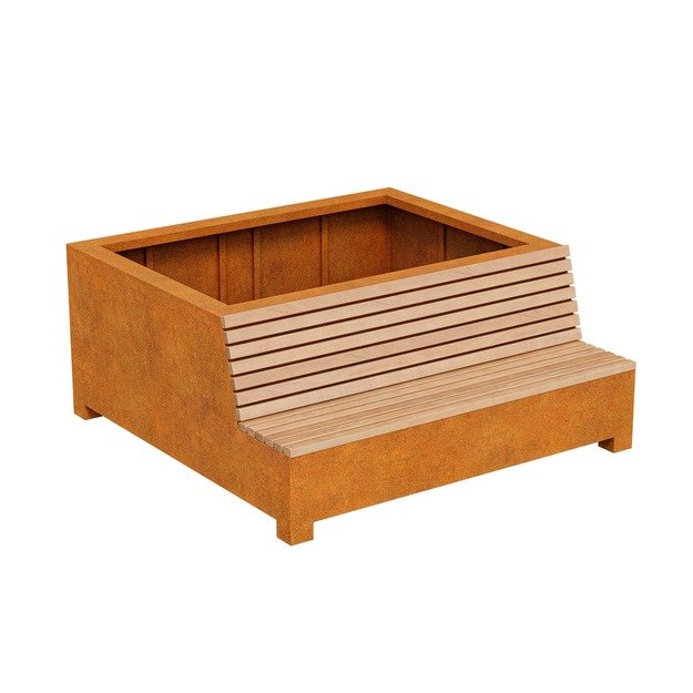 Bench-pot Corten BASTIDOR 1