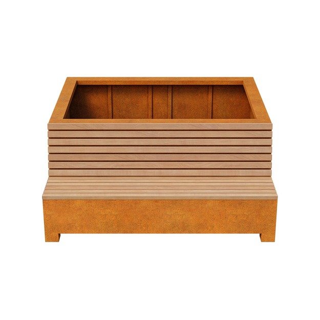Bench-pot Corten BASTIDOR 1