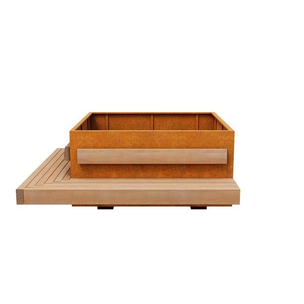 Bench-pot Corten BASTIDOR 7