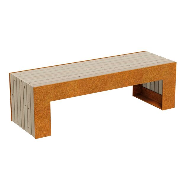 City/garden bench Corten MASETA 3