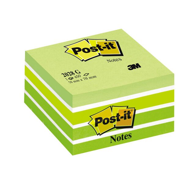 Lipnūs lapeliai Post-it Akvarelė kubas, 76 x 76 mm, 450 lapelių, įvairios spalvos