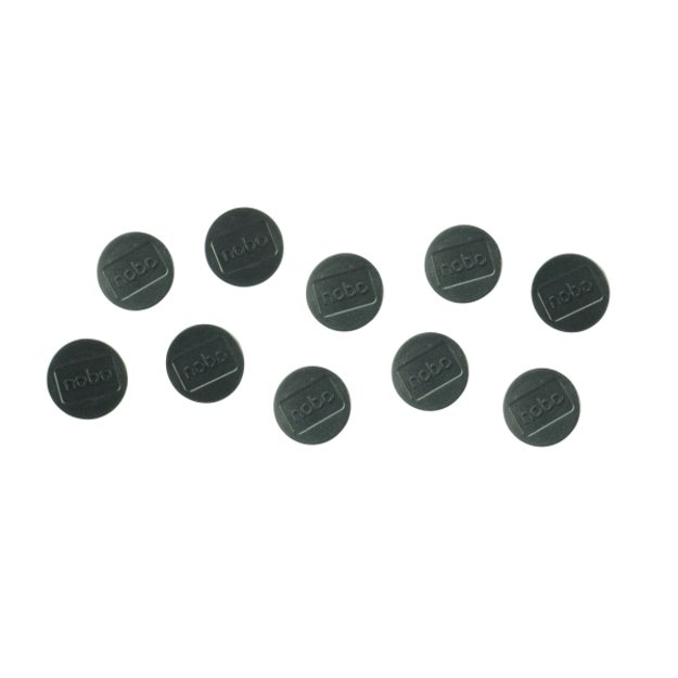 Baltosios lentos magnetai Nobo, 38mm, 10 vnt., juodos spalvos