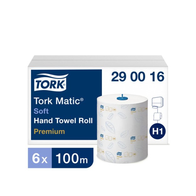 Popieriniai rankšluosčiai  TORK PREMIUM EXTRA SOFT H1, 290016, 2 sl., 21 cm x 100 m, balta sp.