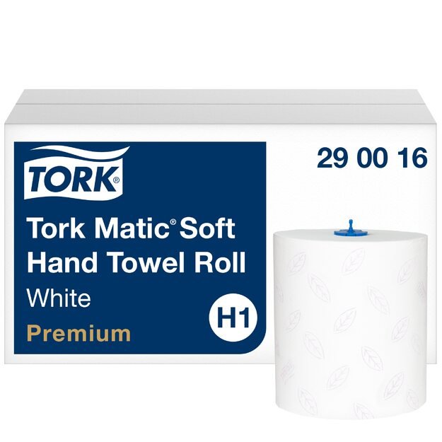 Popieriniai rankšluosčiai  TORK PREMIUM EXTRA SOFT H1, 290016, 2 sl., 21 cm x 100 m, balta sp.