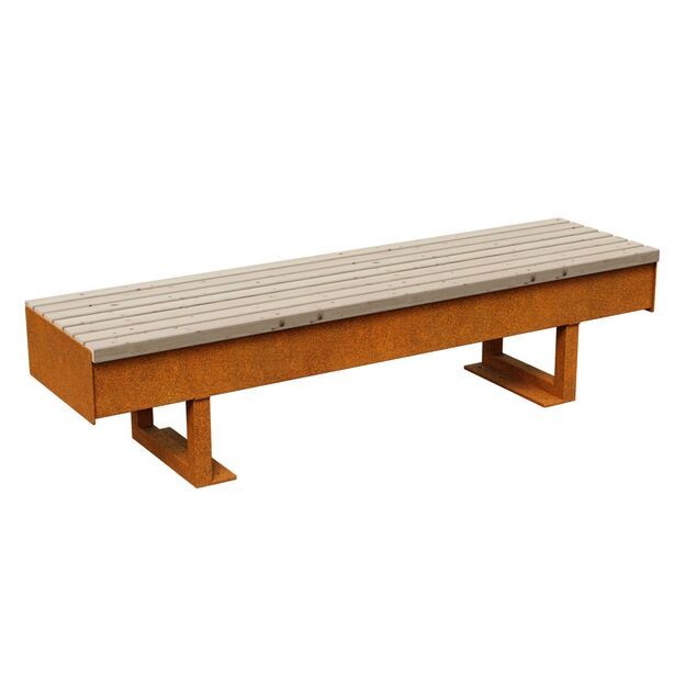 City/garden bench Corten GORDO 4