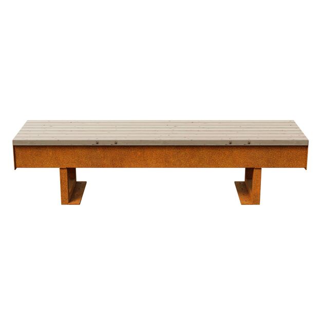 City/garden bench Corten GORDO 4