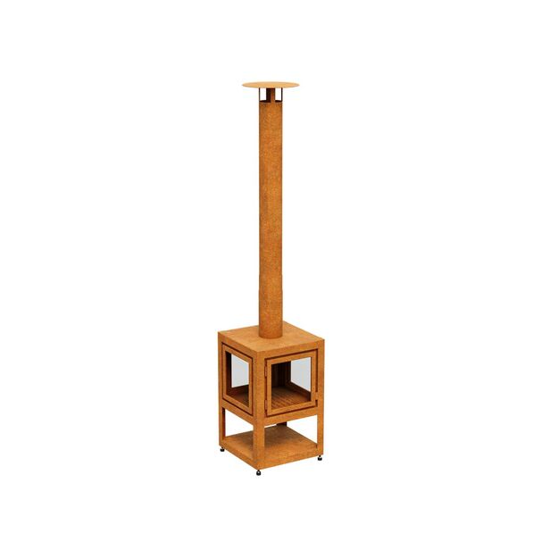 Cor ten steel fireplace CHIM1