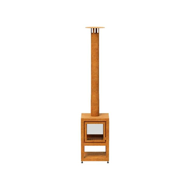 Cor ten steel fireplace CHIM1