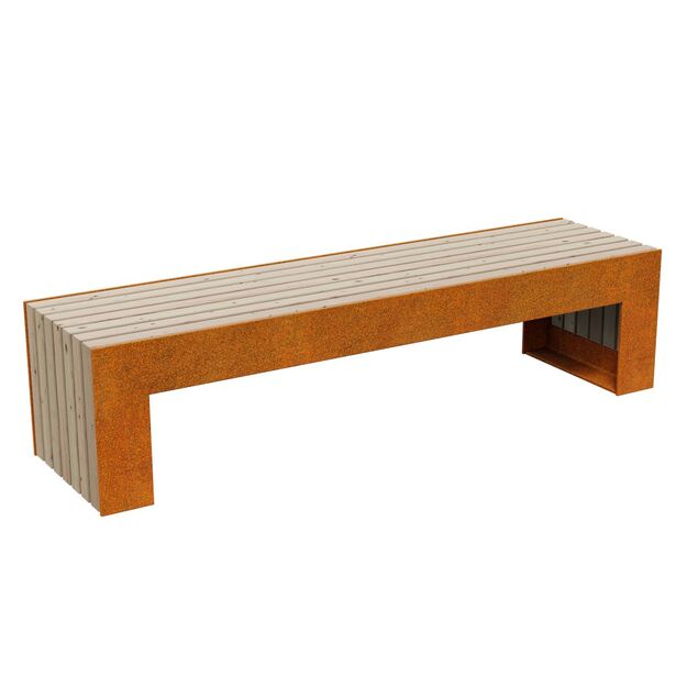 City/garden bench Corten MASETA 4