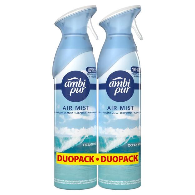 Purškiamas oro gaiviklis AMBI PUR Ocean Mist, 2x185ml