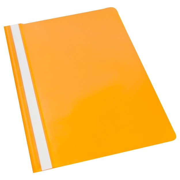 Aplankas dokumentams su įsegėle ELLER A4,  (pak. -25 vnt.), oranžinis