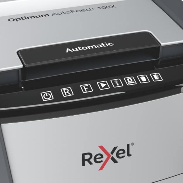 Automatinis dokumentų naikiklis Rexel Optimum Autofeed 100X, 4x28mm, P4, 34l