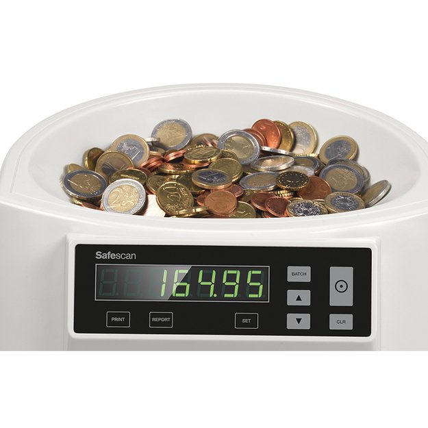 Automatinis Euro monetų skaičiavimo ir rūšiavimo aparatas SAFESCAN 1250