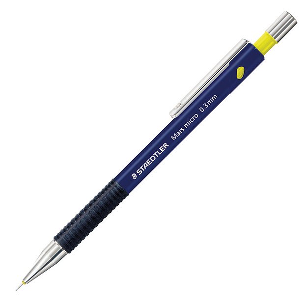 Automatinis pieštukas STAEDTLER MARS MICRO, mėlynas korpusas, 0.3 mm