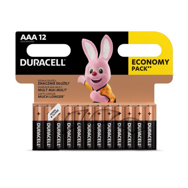 Baterijos DURACELL AAA, LR03, 12vnt