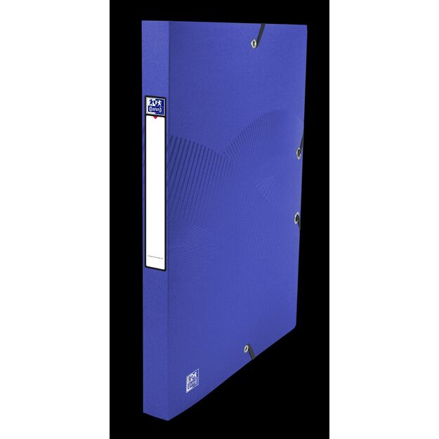 Dėklas - dėžutė dokumentams OSMOSE, PP, A4, 25 mm, mėlynos spalvos