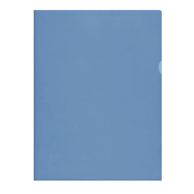 Dėklas dokumentams L forma A4, 115 mik., (pak. - 50 vnt.), mėlynas