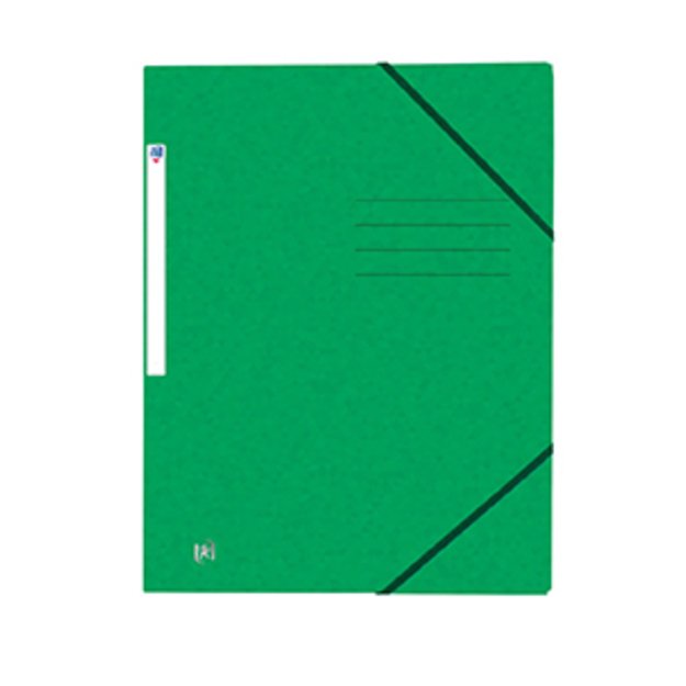 Dėklas dokumentams su gumele ELBA OXFORD, A4, kartoninis, žalia