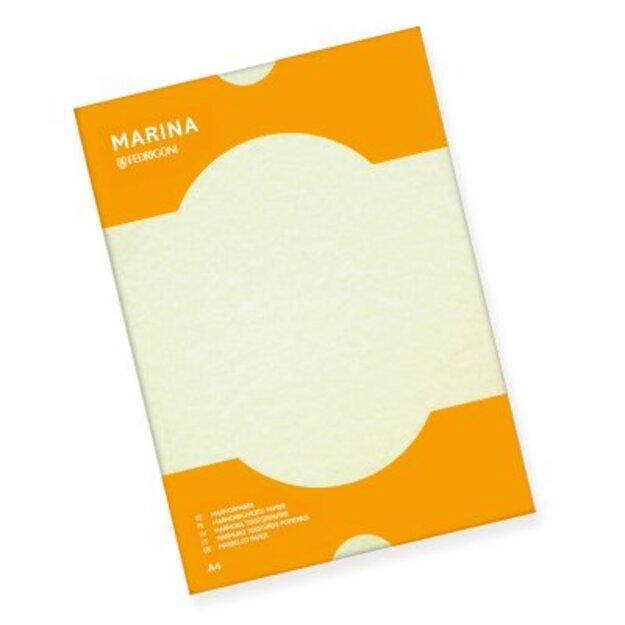 Dekoratyvinis popierius MARINA, A4, 175 g/m2, 25 lapai, kreminės sp.