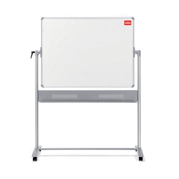 Dvipusė vartoma magnetinė lenta NOBO CLASSIC  150x120 cm, mobilus stovas, balta sp.