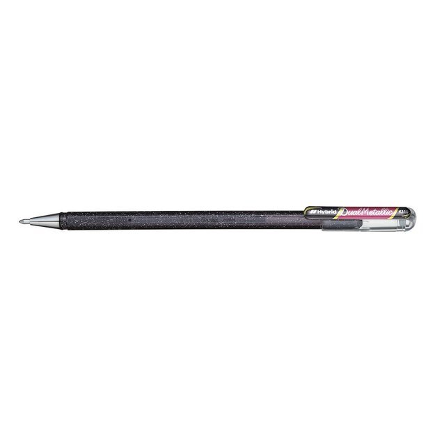 Gelinis rašiklis PENTEL Hybrid, juodos ir raudonos sp.