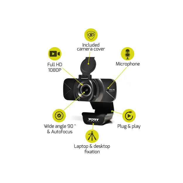 Internetinė kamera PORT DESIGNS 1080p HD webcam