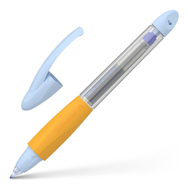 Kapsulinis rašiklis Base Ball, mėlynas, geltonas su mėlyna