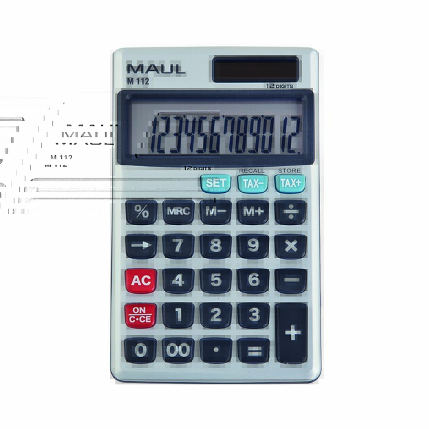 Kišeninis skaičiuotuvas MAUL M112, 12 skaitmenų, su tax funkcija