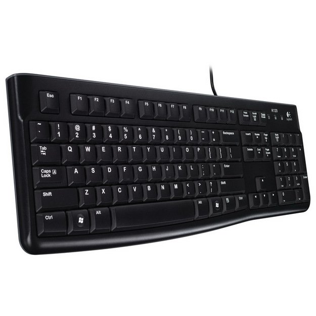 Klaviatūra Logitech K120, USB, EN, Juoda