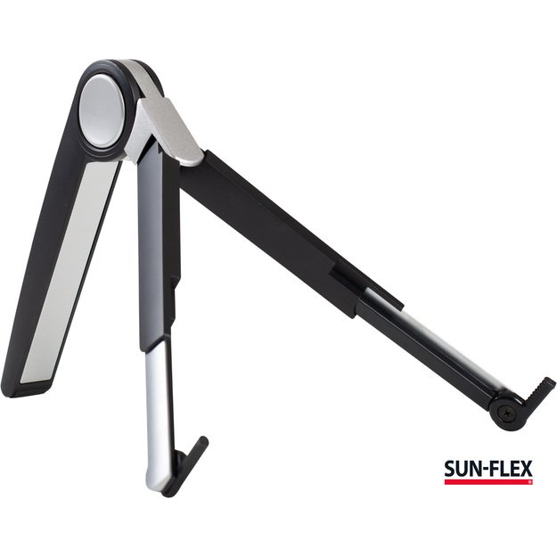 Nešiojamojo kompiuterio stovas SUN-FLEX®GRAVITY STAND, metalinis, juodos/sidabrinės spalvos