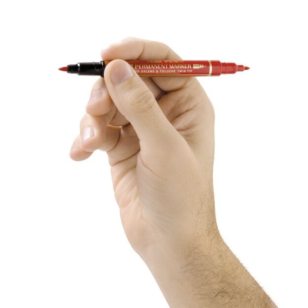 Permanentinis žymeklis Pentel Tool Twin Tip N75W, 0,3–1,2 mm, 3 vnt., įvairios spalvos