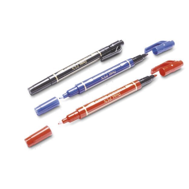 Permanentinis žymeklis Pentel Tool Twin Tip N75W, 0,3–1,2 mm, 3 vnt., įvairios spalvos