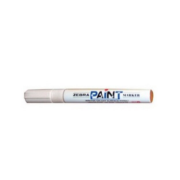 Permanentinis žymeklis ZEBRA PAINT MARKER, 3.0 mm, balta, aliejaus pagrindu