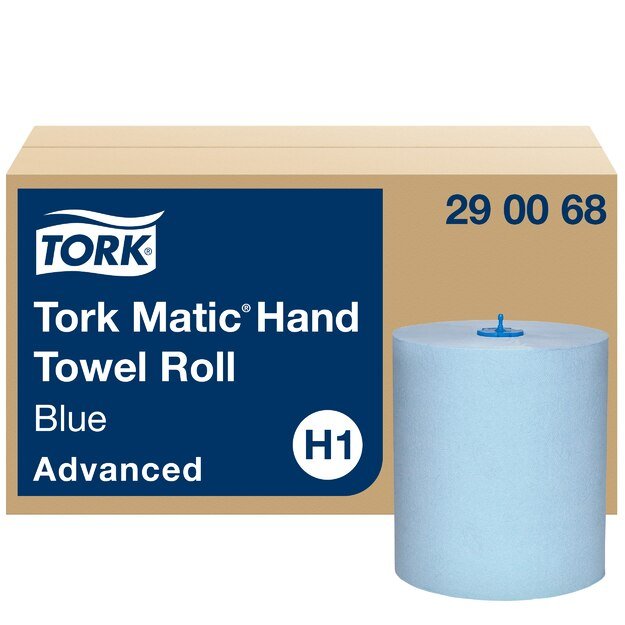 Popieriniai rankšluosčiai TORK H1 Advanced Matic, 2 sl., 150 m, mėlyna sp., 290068