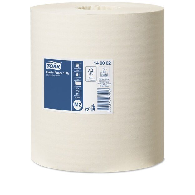 Popieriniai rankšluosčiai TORK M2 Universal, 1 sluoksnio, baltos spalvos, 280 m, 140002