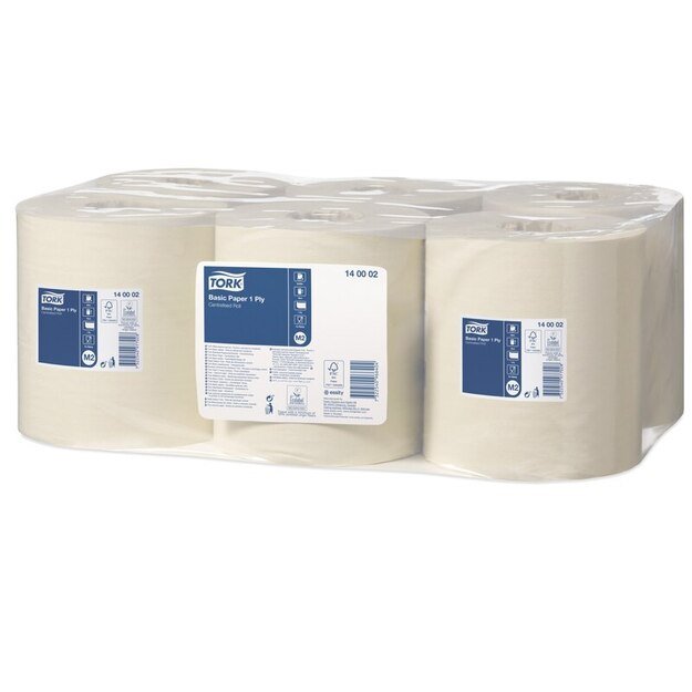 Popieriniai rankšluosčiai TORK M2 Universal, 1 sluoksnio, baltos spalvos, 280 m, 140002