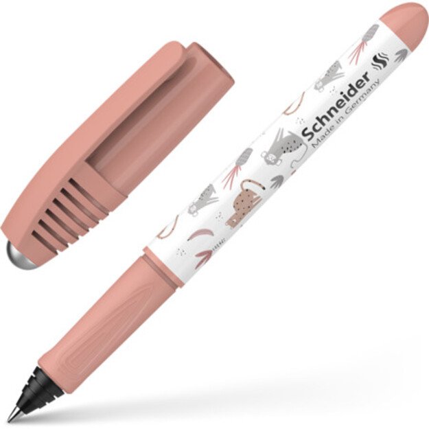 Rašiklis SCHNEIDER Zippi, plastikinis rožinis korpusas, mėlynas rašalas