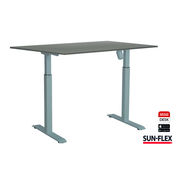 Reguliuojamo aukščio stalas SUN-FLEX EASYDESK ADAPT II, elektrinis, vieno variklio, pilkas rėmas 120