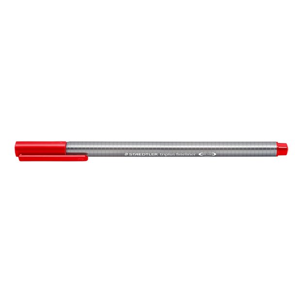Vienkartinis rašiklis STAEDTLER TRIPLUS FINELINER 334, 0,3 mm, raudona